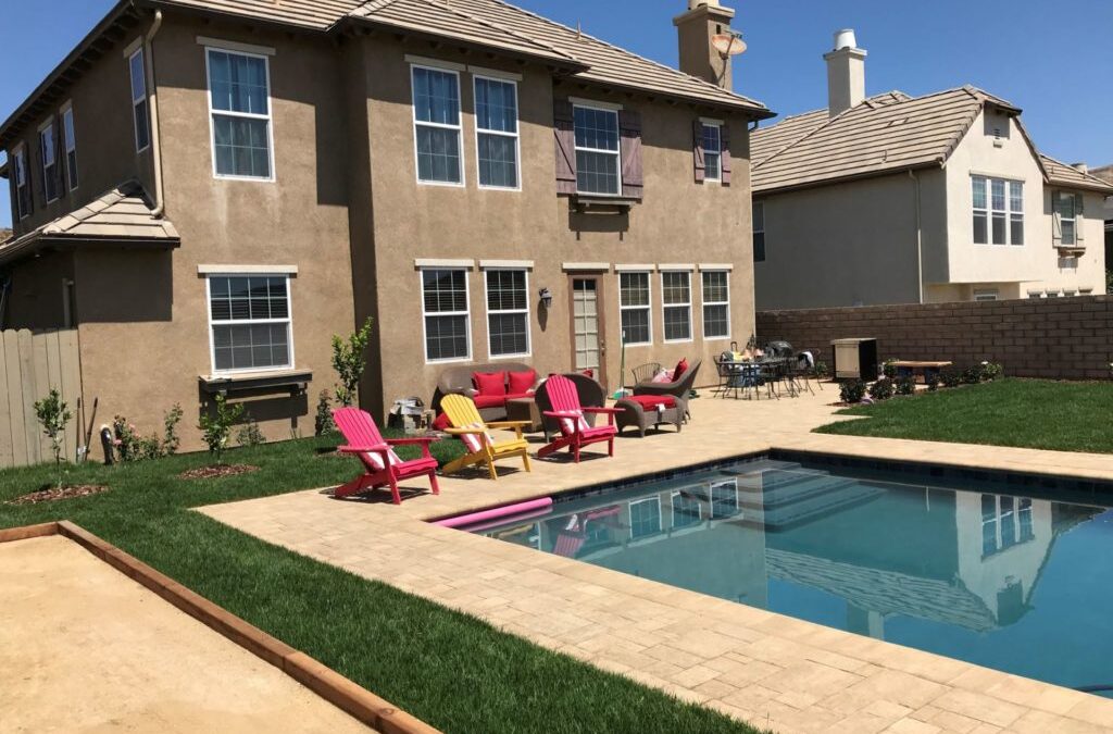 Contemporary Pool and Spa, New Pavers, Landscape Design – Simi Valley, CA