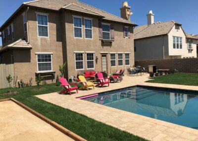 Contemporary Pool and Spa, New Pavers, Landscape Design – Simi Valley, CA